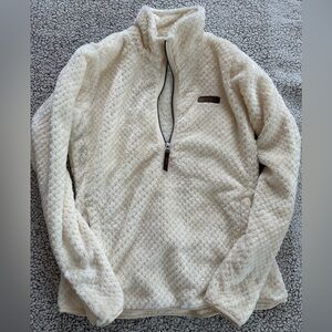 NWOT Columbia Fire Side Quarter Zip Sherpa Fleece - Chalk
